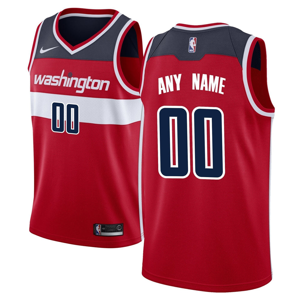 Men's Fanatics Branded Red Washington Wizards Fast Break Custom Replica Jersey  Icon Edition Red