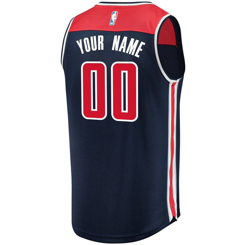 Youth Fanatics Branded Navy Washington Wizards Fast Break Replica Custom Jersey – Statement Edition Navy