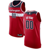 Men's Nike Red Washington Wizards Authentic Custom Jersey  Icon Edition Red