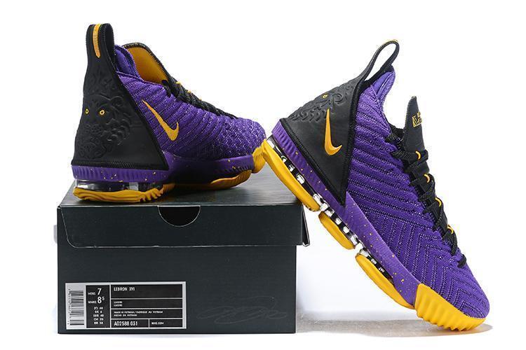 Nike Lebron XV 16 EP Purle Yellow Black Men Shoes Sale Size US7,8,8.5,9,10,11,12