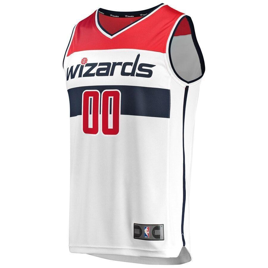 Youth Fanatics Branded White Washington Wizards Fast Break Custom Replica Jersey  Association Edition  White