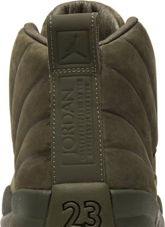 PSNY x Air Jordan 12 Retro 'Milan' Olive Shoes Basketball Men Sale