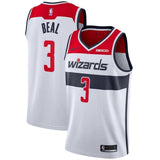 Men's Nike Bradley Beal White Washington Wizards Swingman Sponsor Patch Jersey  Association Edition  White