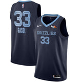 Men's Nike Marc Gasol Memphis Grizzlies Swingman Sponsor Patch Jersey – Icon Edition  Navy