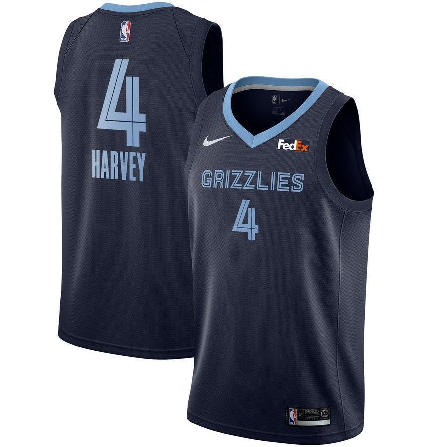 Men's Nike Tyler Harvey Memphis Grizzlies Swingman Sponsor Patch Jersey – Icon Edition  Navy