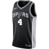 White San Antonio Spurs Men's Nike Custom Personalized Icon Swingman Jersey  Black