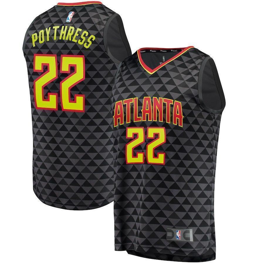 Alex Poythress Atlanta Hawks Jersey  Icon Edition  Black