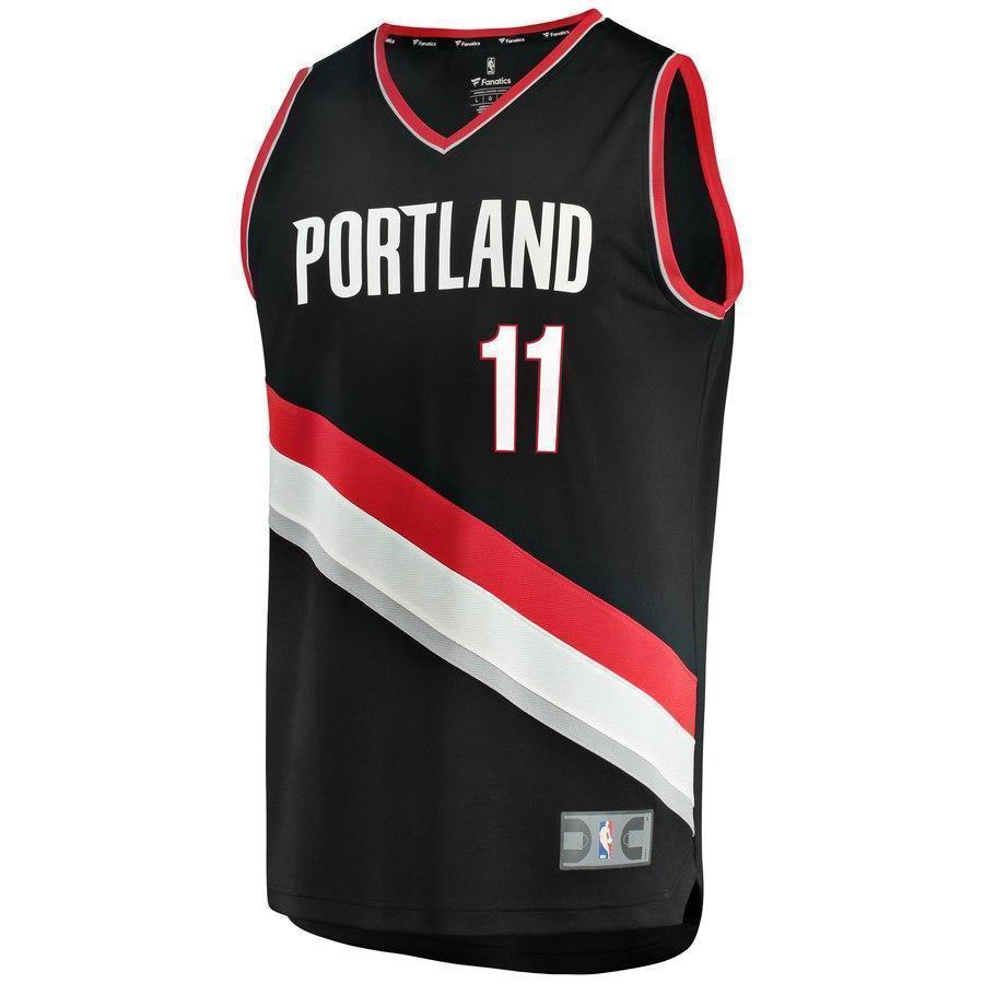 Meyers Leonard Portland Trail Blazers Fast Break Team Color Player Jersey  Icon Edition  Black