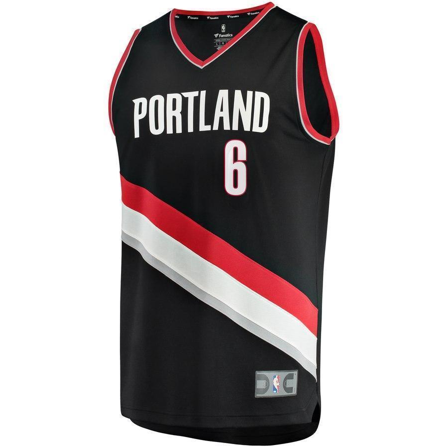 Nik Stauskas Portland Trail Blazers Fast Break Replica Jersey – Icon Edition  Black