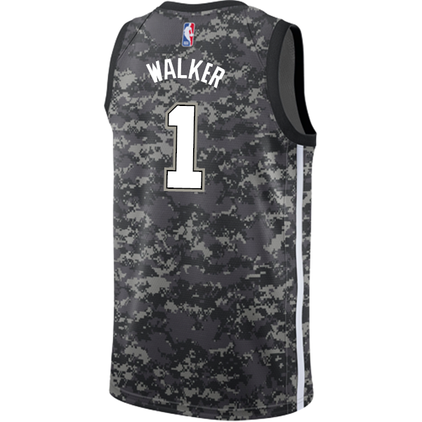 Walker San Antonio Spurs Men's Nike  City Edition Swingman Personalized Jersey  Navy