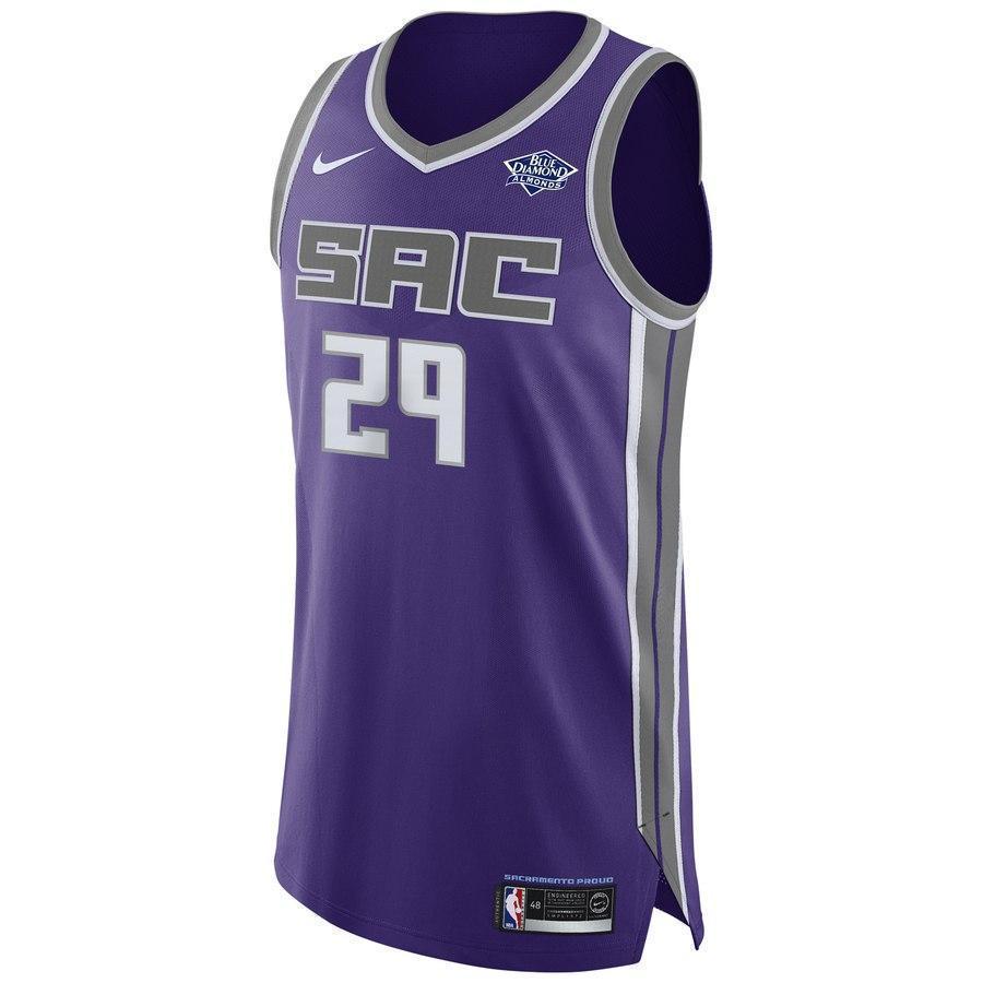 Men's Nike JaKarr Sampson Purple Sacramento Kings Authentic Sponsor Patch Jersey – Icon Edition