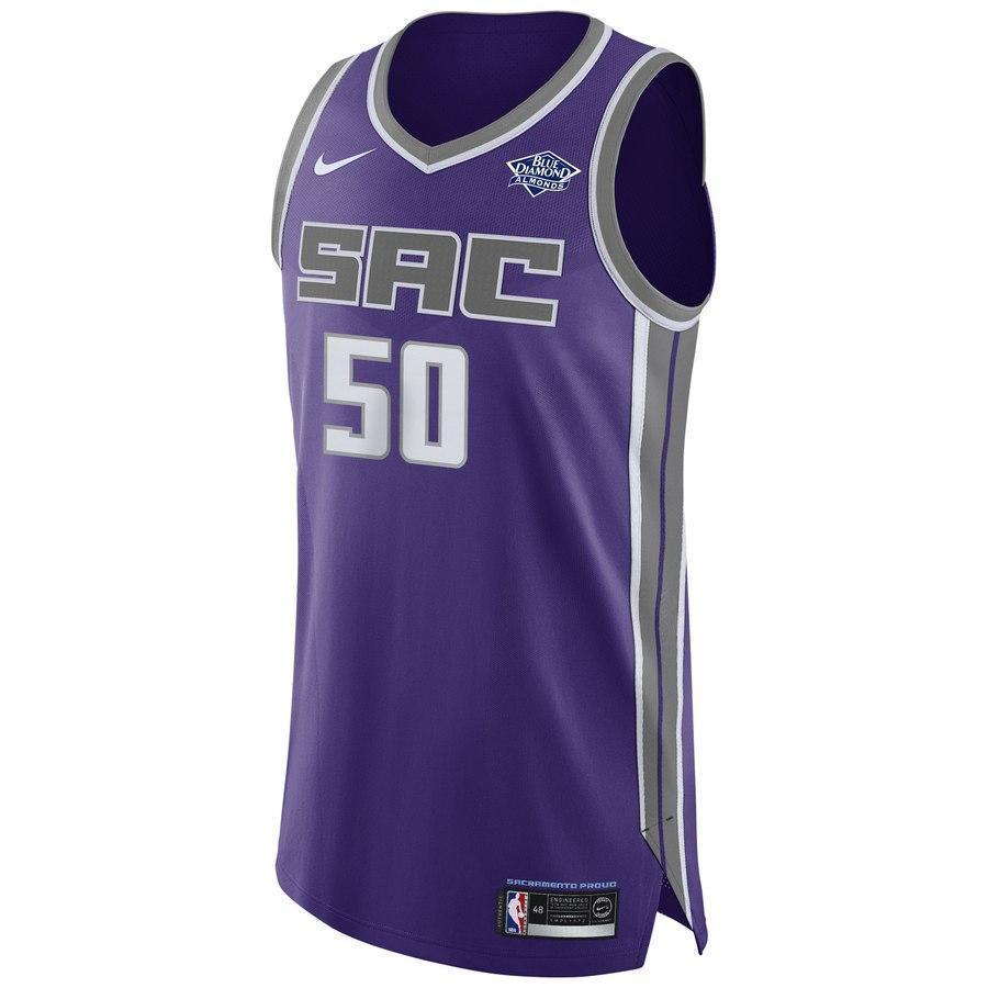Men's Nike Zach Randolph Purple Sacramento Kings Authentic Sponsor Patch Jersey – Icon Edition