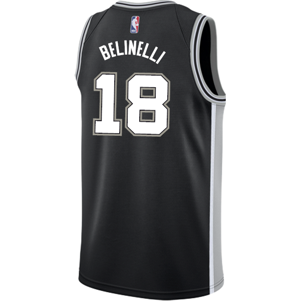 Belinelli San Antonio Spurs Men's Nike Custom Personalized Icon Swingman Jersey  Black