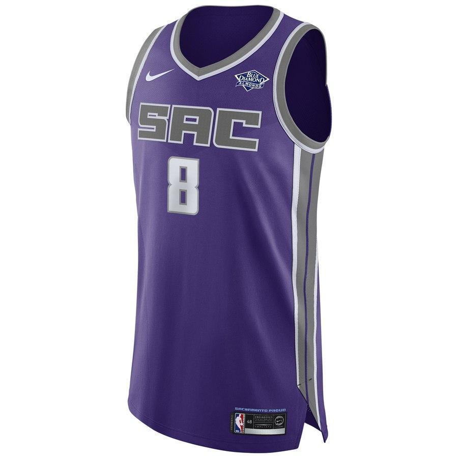 Men's Nike Bogdan Bogdanovic Purple Sacramento Kings Authentic Sponsor Patch Jersey – Icon Edition