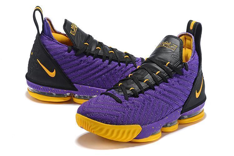 Nike Lebron XV 16 EP Purle Yellow Black Men Shoes Sale Size US7,8,8.5,9,10,11,12