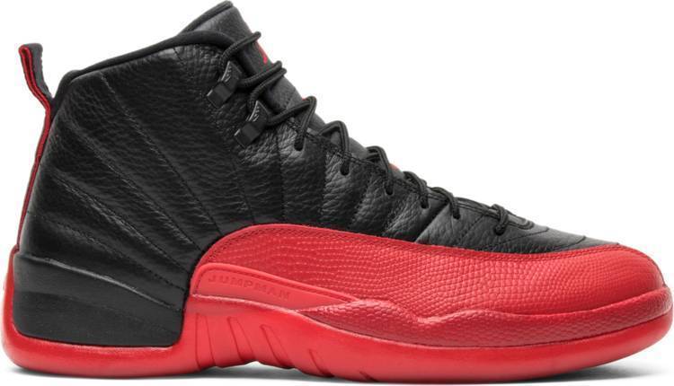 Nike Air Air Jordan 12 Retro 'Flu Game' 2016 Black Red Shoes Basketball Men Sale