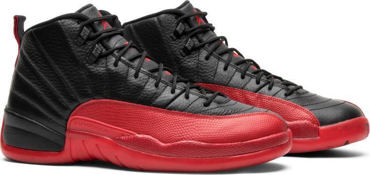 Nike Air Air Jordan 12 Retro 'Flu Game' 2016 Black Red Shoes Basketball Men Sale