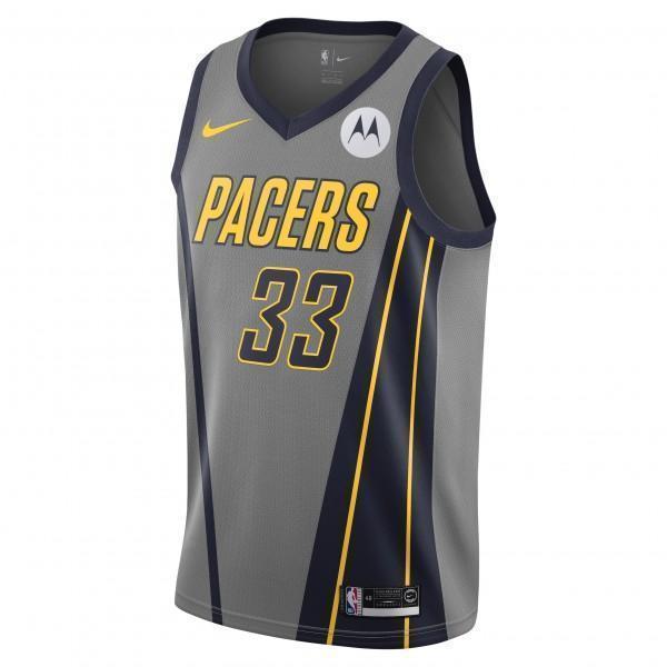 Myles Turner Indiana Pacers  City Edition Authentic Jersey  Grey