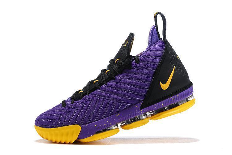 Nike Lebron XV 16 EP Purle Yellow Black Men Shoes Sale Size US7,8,8.5,9,10,11,12