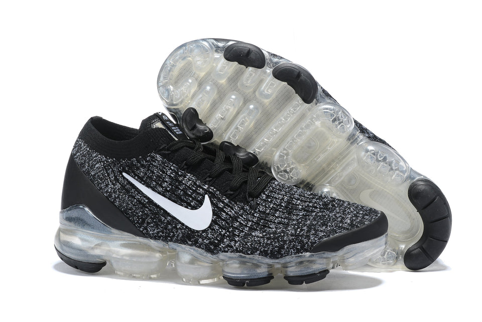 Nike Air Vapormax Flyknit 3 "Oreo" Grey Black Shoes Sneakers Men Sale Size US 7, 8, 8.5, 9, 10, 11