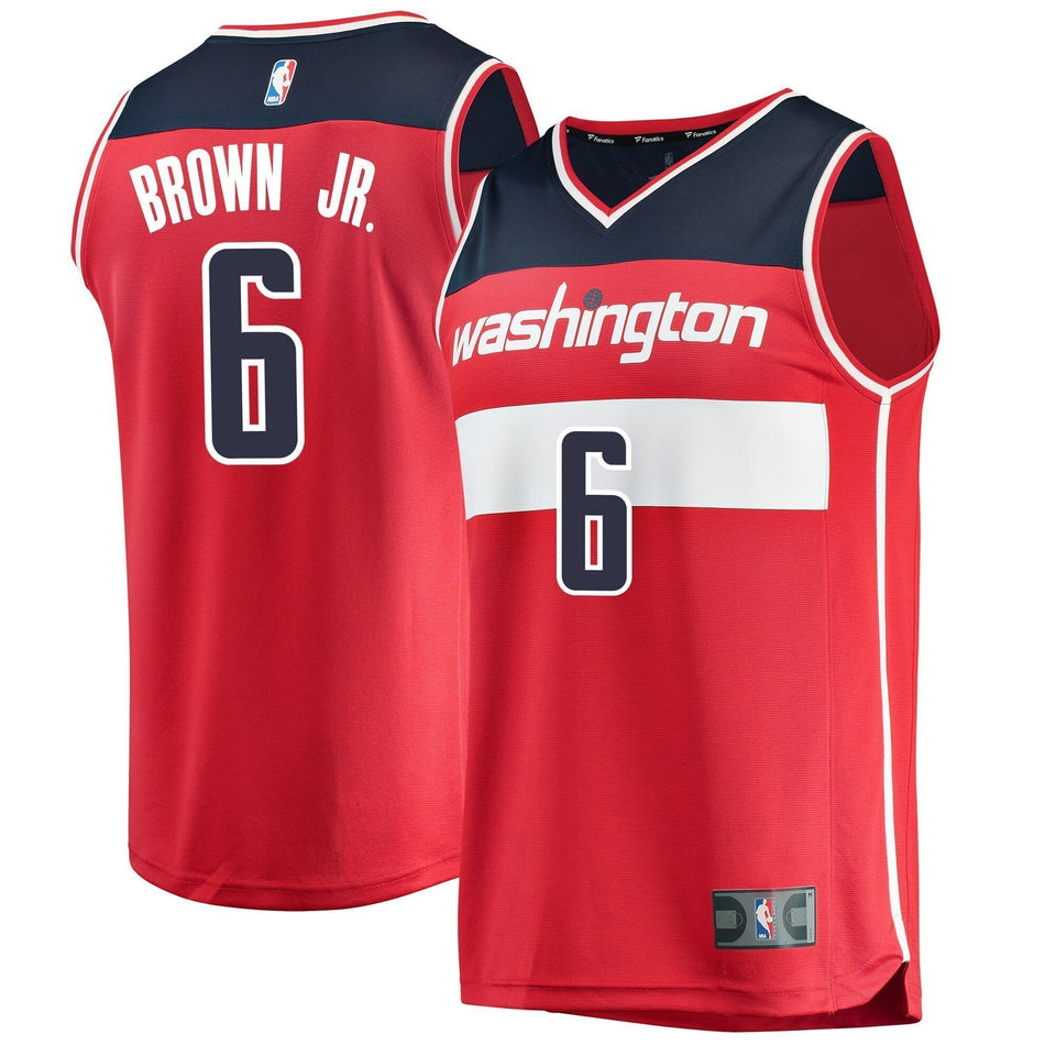Youth Fanatics Branded Troy Brown Red Washington Wizards  NBA Draft First Round Pick Fast Break Replica Jersey – Icon Edition  Red