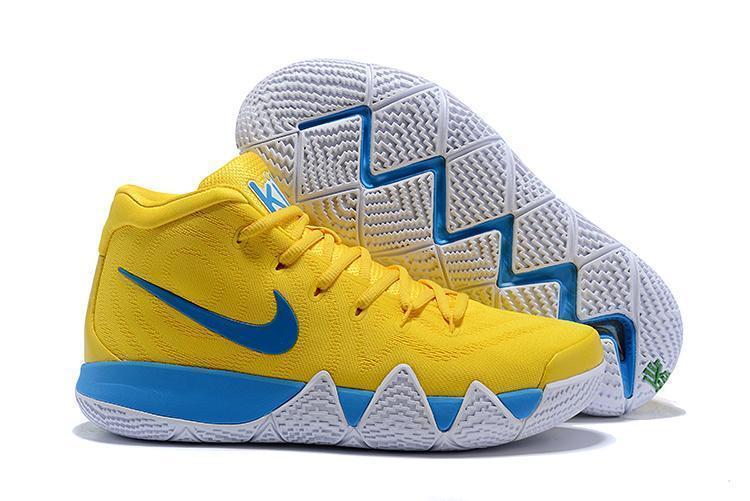Nike Kyrie 4 Yellow Blue Men Basketball Shoes Sale Size US 7,8,8.5,9.5,10,11,12