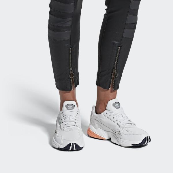 Falcon Shoes Crystal White / Crystal White / Easy Orange Adidas