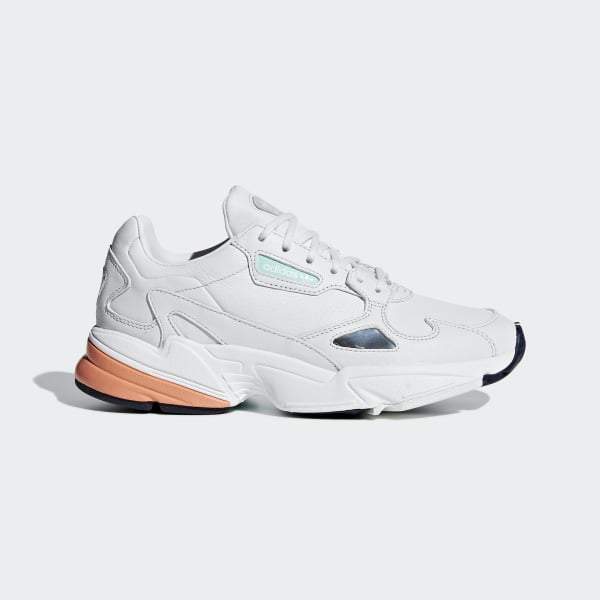 Falcon Shoes Crystal White / Crystal White / Easy Orange Adidas