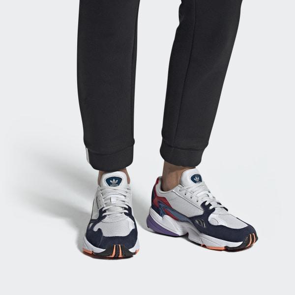 Falcon Shoes Crystal White / Crystal White / Collegiate Navy Adidas