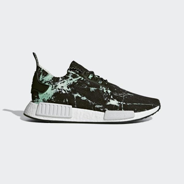 Nmd_r1 Primeknit Shoes Core Black / Cloud White / Aero Green Adidas