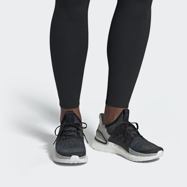 Ultraboost 19 Shoes Core Black / Grey Six / Shock Cyan Adidas
