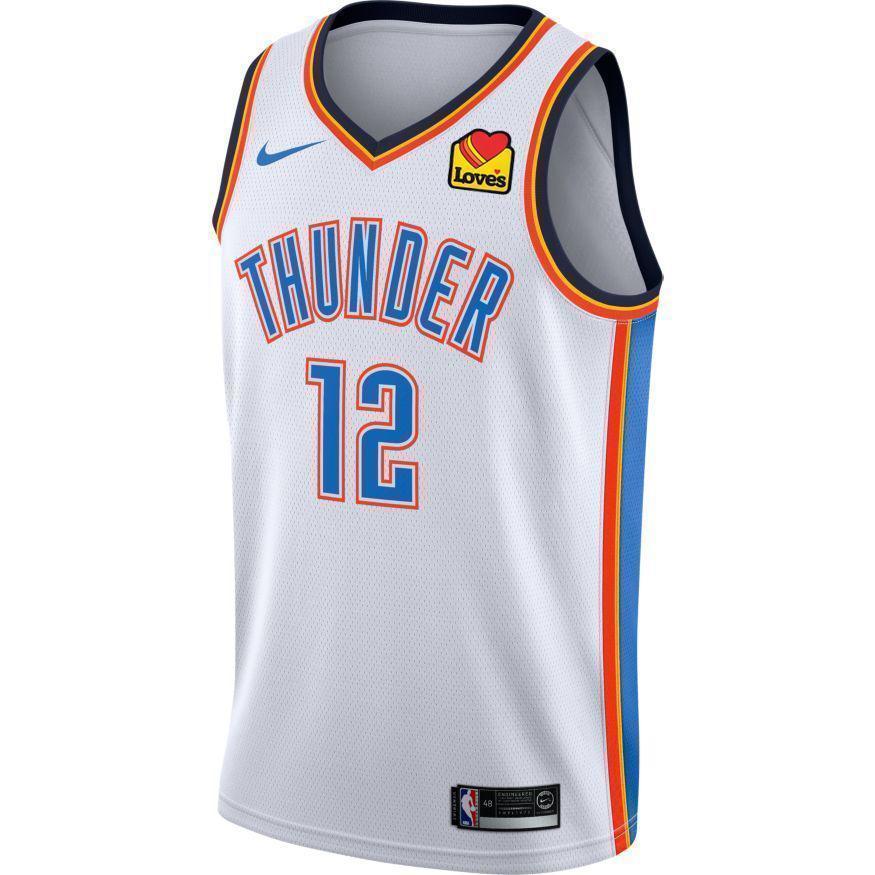 Oklahoma City Thunder Nike Youth Adams Association Swingman Jersey  White