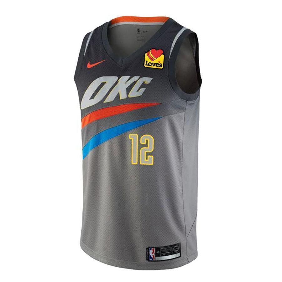 Oklahoma City Thunder Nike Youth Adams City Edition Swingman Jersey  Black