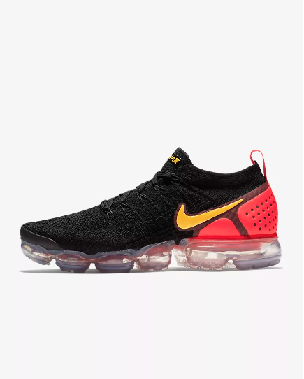Nike Air Vapormax Flyknit 2 "Laser Orange" Black Shoes Sneakers Men Sale Size US 7, 8, 8.5, 9, 10, 11