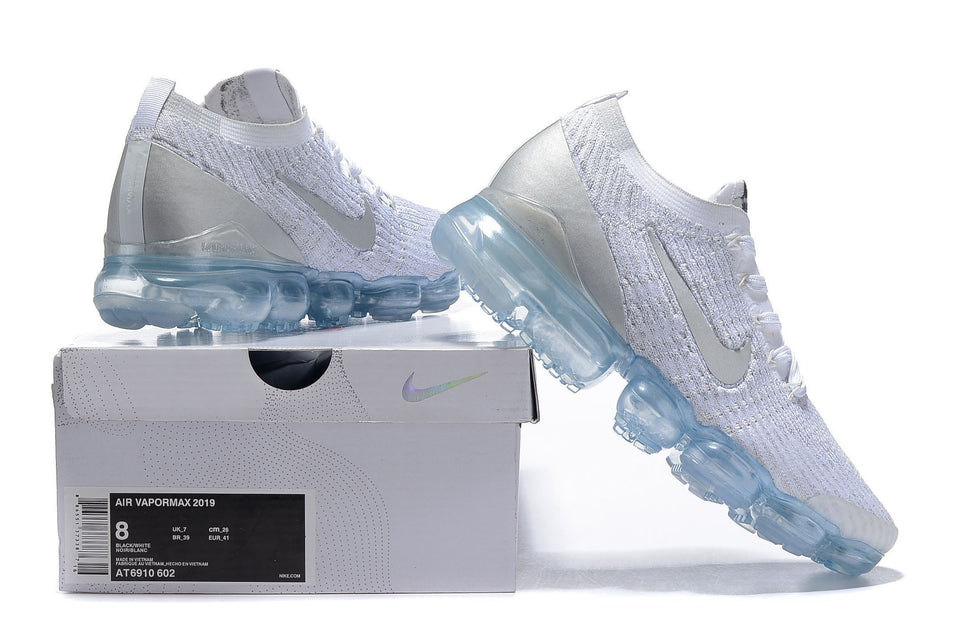 Nike Air Vapormax Flyknit 3 "Pure Platinum" Grey White Shoes Sneakers Men Sale Size US 7, 8, 8.5, 9, 10, 11