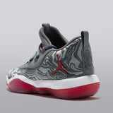 Jordan Super Fly 2017 Low Basketball Shoe - Wolf Grey/gym Red-cool Grey/white - Mens