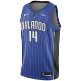 Men's Nike DJ Augustin Royal Orlando Magic Swingman Sponsor Patch Jersey  Icon Edition  Blue