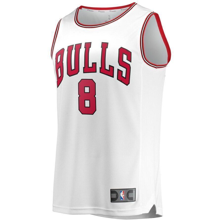 Youth Fanatics Branded Zach LaVine White Chicago Bulls Fast Break Replica Jersey  Association Edition  White