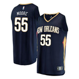 Men's Fanatics Branded E'Twaun Moore Navy New Orleans Pelicans Fast Break Replica Player Jersey  Icon Edition  Navy