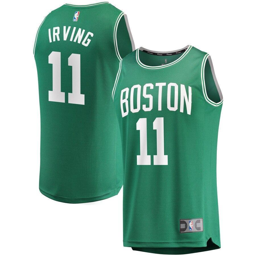 Men's Fanatics Branded Kyrie Irving Kelly Green Boston Celtics Fast Break Replica Player Jersey  Icon Edition  Green