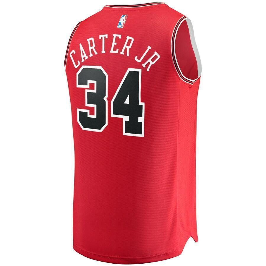 Youth Fanatics Branded Wendell Carter Jr. Red Chicago Bulls Fast Break Replica Jersey  Icon Edition  Red