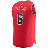 Men's Fanatics Branded Cristiano Felicio Red Chicago Bulls Fast Break Road Replica Player Jersey  Icon Edition  Red