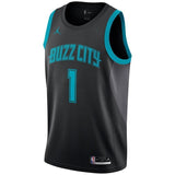 Men's Jordan Brand Malik Monk Black Charlotte Hornets City Edition Swingman Jersey  Black