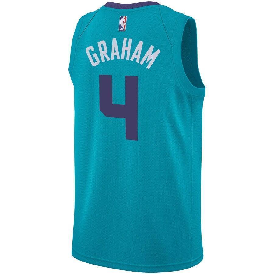 Men's Jordan Brand Devonte Graham Teal Charlotte Hornets Swingman Sponsor Patch Jersey – Icon Edition  Aqua