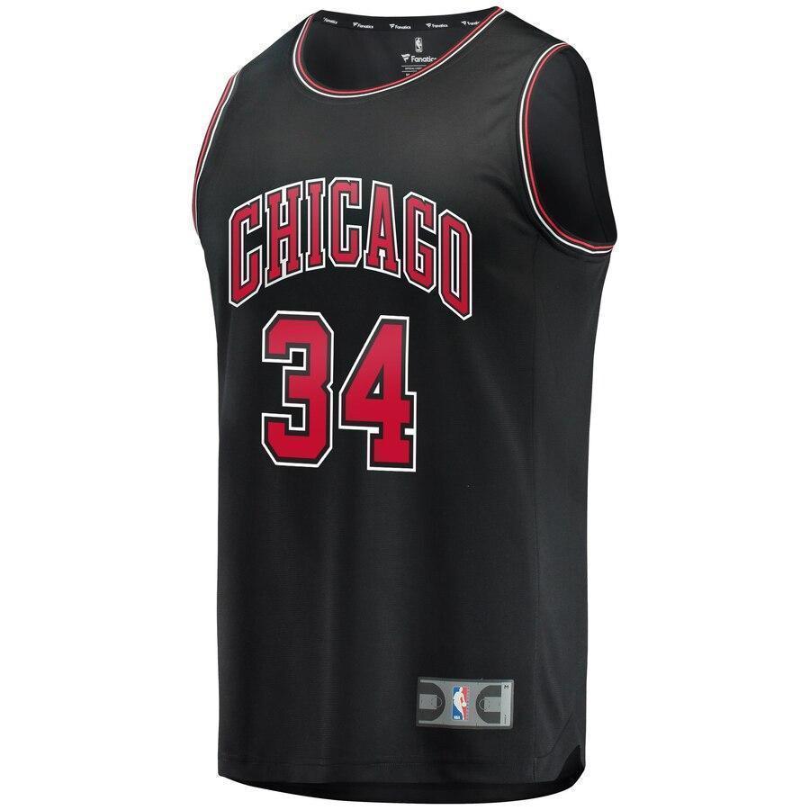 Youth Fanatics Branded Wendell Carter Jr. Black Chicago Bulls Fast Break Jersey  Statement Edition  Black