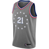Men's Nike Joel Embiid Gray Philadelphia 7ers City Edition Swingman Jersey  Gray