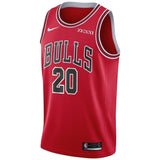 Men's Nike Rawle Alkins Red Chicago Bulls Swingman Sponsor Patch Jersey – Icon Edition  Red