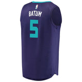 Men's Fanatics Branded Nicolas Batum Purple Charlotte Hornets Fast Break Replica Player Jersey  Statement Edition  Purple