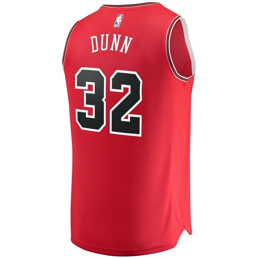 Men's Fanatics Branded Kris Dunn Red Chicago Bulls Fast Break Road Replica Player Jersey  Icon Edition  Red