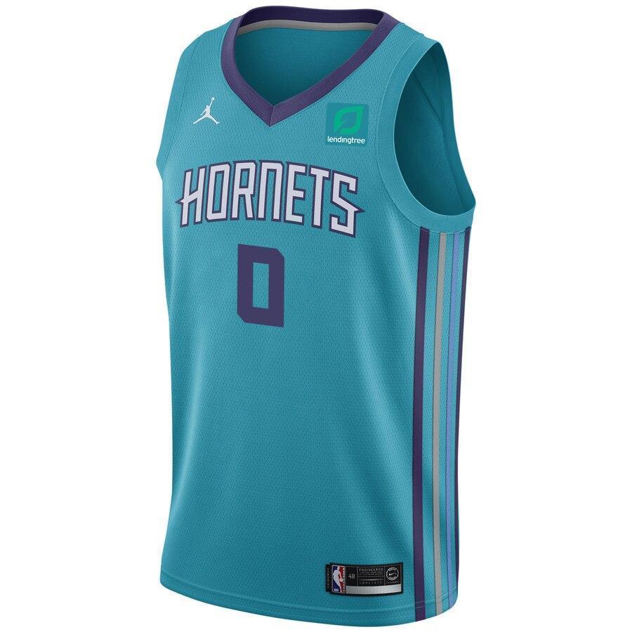 Men's Jordan Brand Miles Bridges Teal Charlotte Hornets Swingman Sponsor Patch Jersey – Icon Edition  Aqua